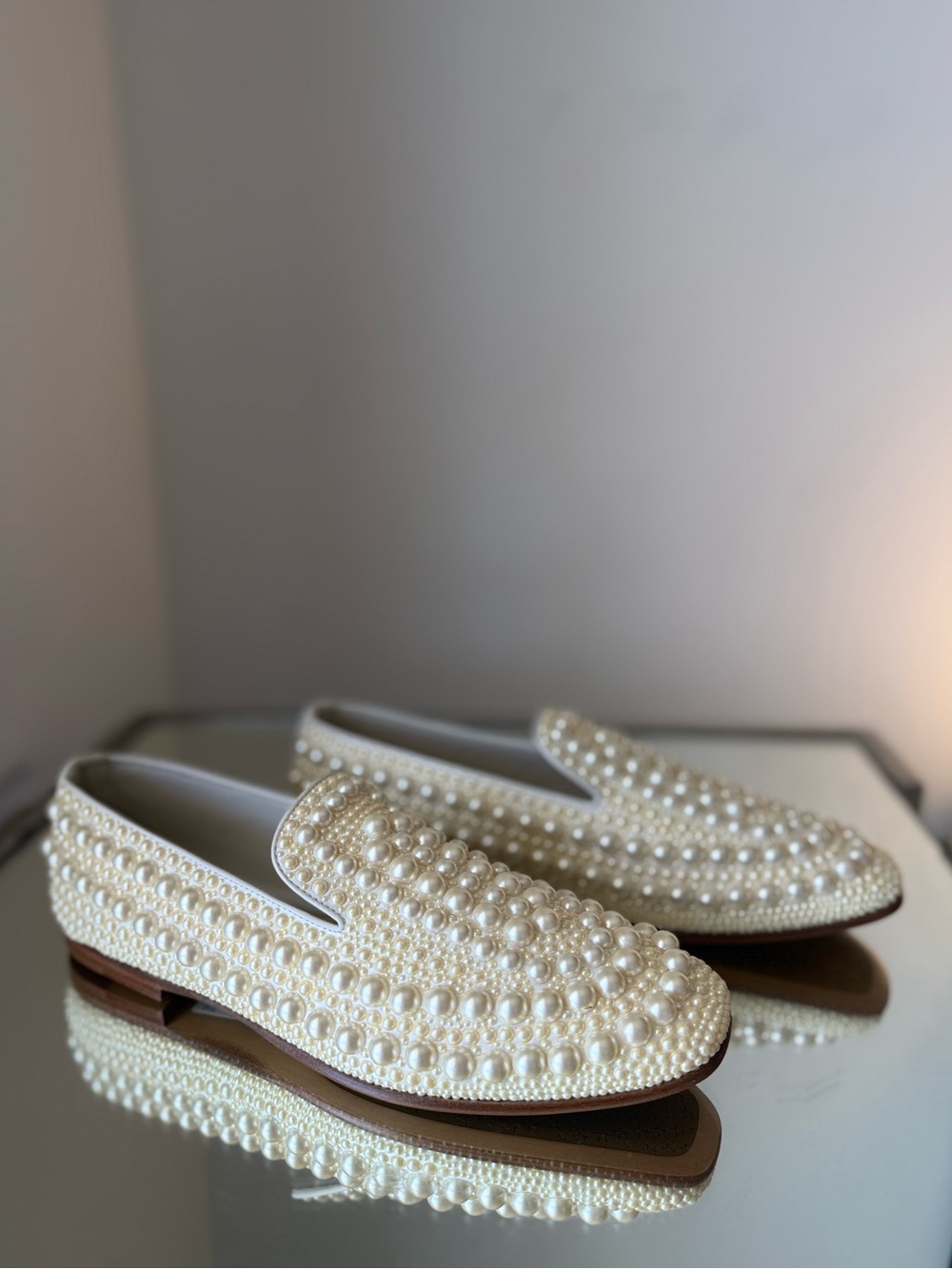 New JIMMY CHOO Varsha embellished satin loafers 38 $1,895